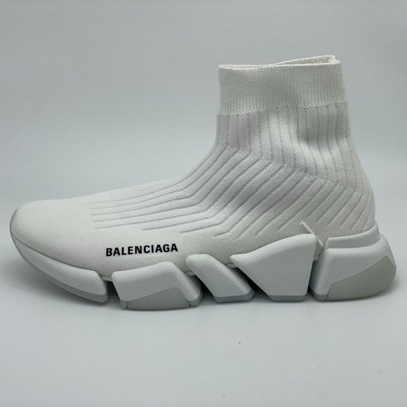 BALENCIAGA Women Stretch Knit Sock Speed 2.0 Flat Sneakers Shoes - Picture 1 of 14